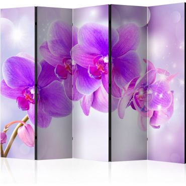 Διαχωριστικό με 5 τμήματα - Purple Orchids II [Room Dividers]