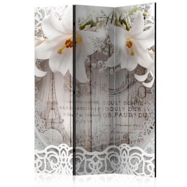 Διαχωριστικό με 3 τμήματα - Lilies and Quilted Background [Room Dividers]