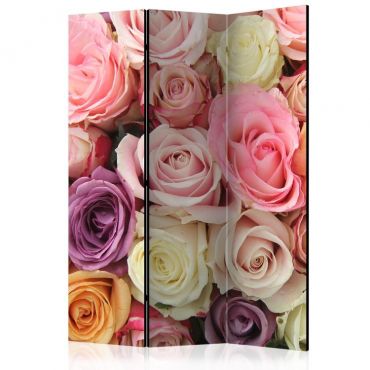 Διαχωριστικό με 3 τμήματα - Pastel roses [Room Dividers]