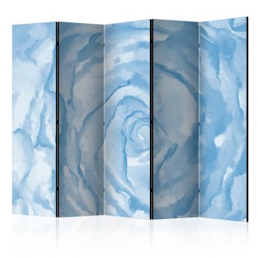 Διαχωριστικό με 5 τμήματα - rose (blue) II [Room Dividers]