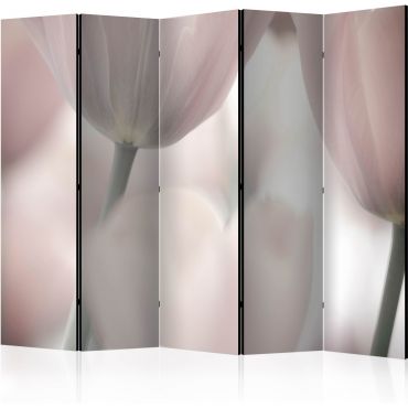 Διαχωριστικό με 5 τμήματα - Tulips fine art - black and white III [Room Dividers]