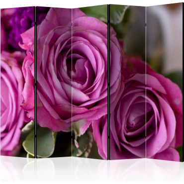 Διαχωριστικό με 5 τμήματα - Bunch of lila flowers II [Room Dividers]