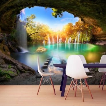 Self-adhesive photo wallpaper - Turquoise Lake