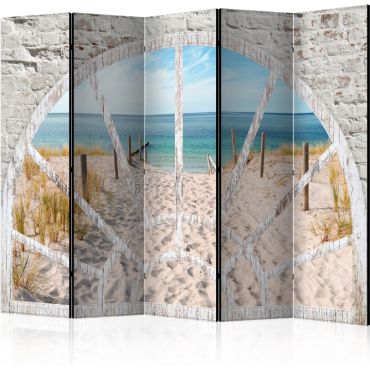 Διαχωριστικό με 5 τμήματα - Window View - Beach II [Room Dividers]