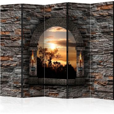 5-part divider - Castle Window II [Room Dividers]