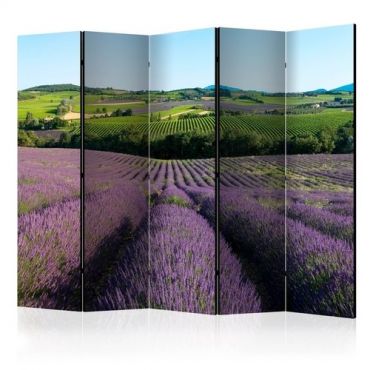 Διαχωριστικό με 5 τμήματα - Lavender fields II [Room Dividers]