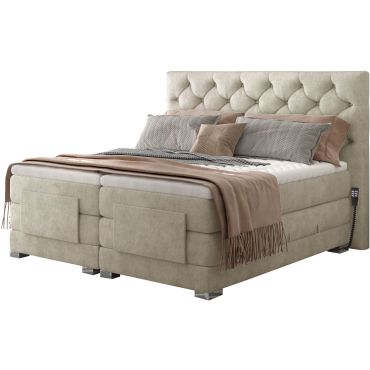Επενδυμένο κρεβάτι Clover με στρώμα και ανώστρωμα