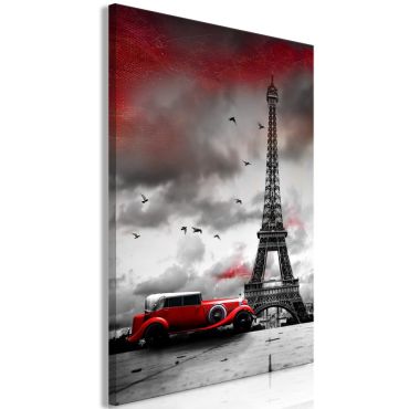 Πίνακας - Red Car in Paris (1 Part) Vertical