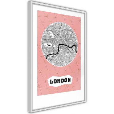 Αφίσα - City map: London (Pink)