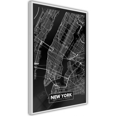 Αφίσα - City Map: New York (Dark)