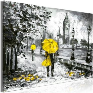 Πίνακας - Walk in London (1 Part) Wide Yellow