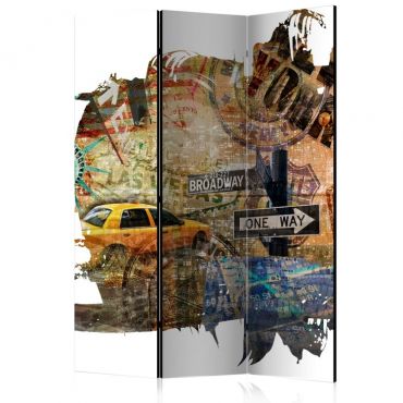 Διαχωριστικό με 3 τμήματα - New York Collage [Room Dividers]