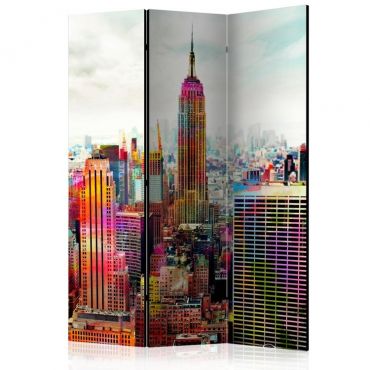 Διαχωριστικό με 3 τμήματα - Colors of New York City [Room Dividers]