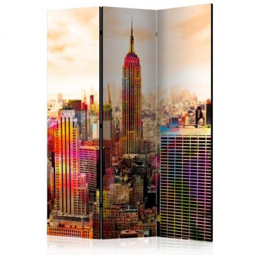 3-partition divider - Colors of New York City III [Room Dividers]