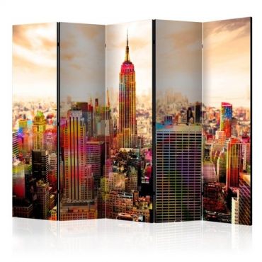 Διαχωριστικό με 5 τμήματα - Colors of New York City III II [Room Dividers]