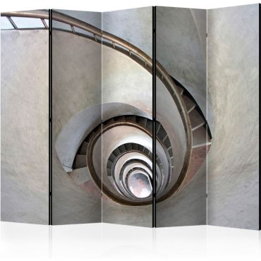 Διαχωριστικό με 5 τμήματα - White spiral stairs II [Room Dividers]
