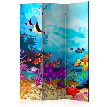 Διαχωριστικό με 3 τμήματα - Colourful Fish [Room Dividers]