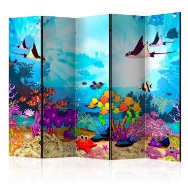 Διαχωριστικό με 5 τμήματα - Colourful Fish II [Room Dividers]