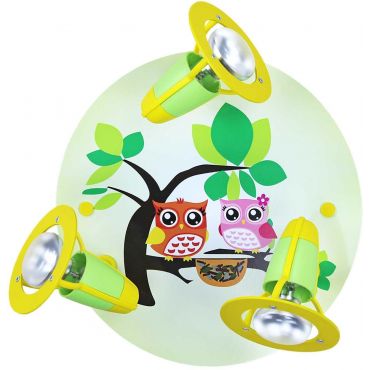 Wall ceiling-lamp Elobra Owl Family Three-light