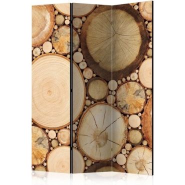 Διαχωριστικό με 3 τμήματα - Wood grains [Room Dividers]