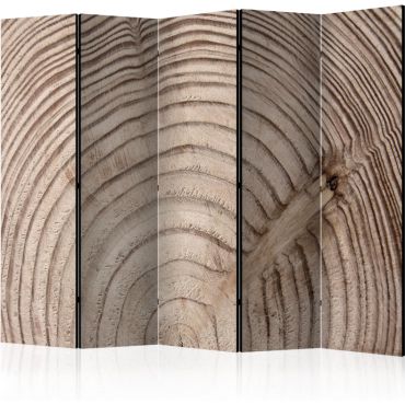 Διαχωριστικό με 5 τμήματα - Wood grain II [Room Dividers]