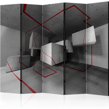 5-part divider - Red trail II [Room Dividers]