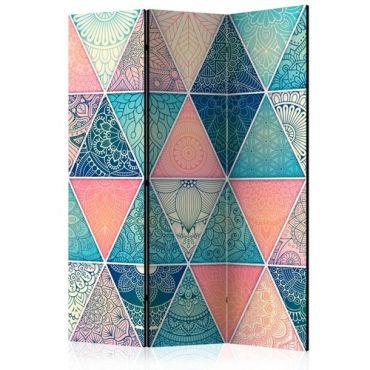 3-partition divider - Oriental Triangles [Room Dividers]