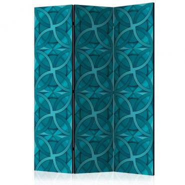 Διαχωριστικό με 3 τμήματα - Geometric Turquoise [Room Dividers]