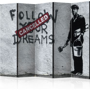 Διαχωριστικό με 5 τμήματα - Dreams Cancelled (Banksy) II [Room Dividers]