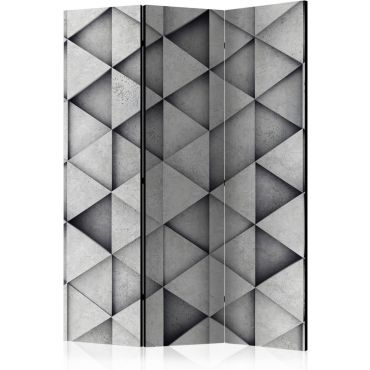 Διαχωριστικό με 3 τμήματα - Grey Triangles [Room Dividers]