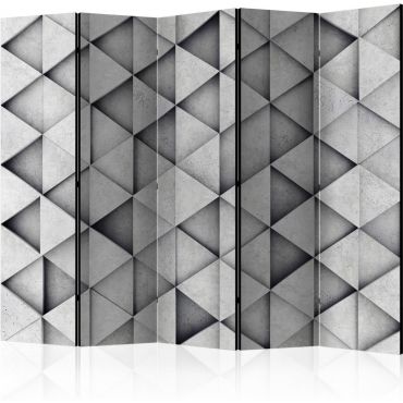 Διαχωριστικό με 5 τμήματα - Grey Triangles II [Room Dividers]
