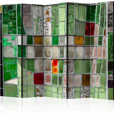 Διαχωριστικό με 5 τμήματα - Emerald Stained Glass II [Room Dividers]