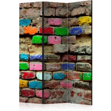Διαχωριστικό με 3 τμήματα - Colourful Bricks [Room Dividers]