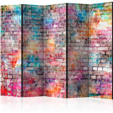 5-part divider - Colorful Brick II [Room Dividers]