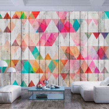 Self-adhesive photo wallpaper - Rainbow Triangles