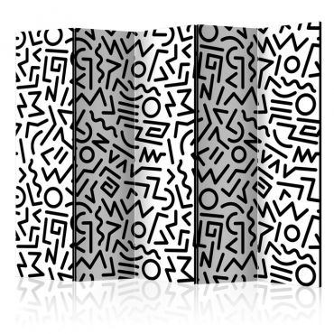 Διαχωριστικό με 5 τμήματα - Black and White Maze II [Room Dividers]