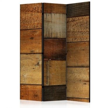 Διαχωριστικό με 3 τμήματα - Wooden Textures [Room Dividers]