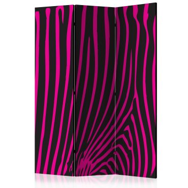 3-section divider - Zebra pattern (violet) [Room Dividers]