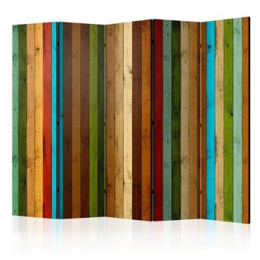 Διαχωριστικό με 5 τμήματα - Wooden rainbow II [Room Dividers]