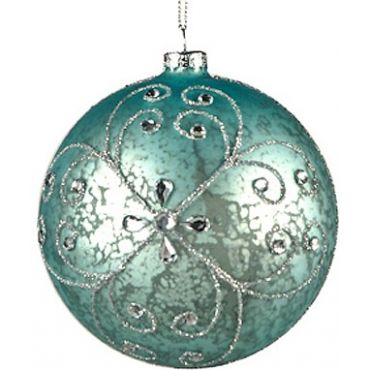 Χριστουγεννιάτικη Μπάλα σε Aqua χρώμα