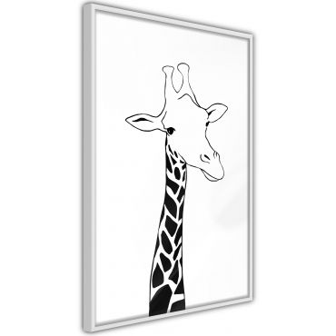 Αφίσα - Black and White Giraffe