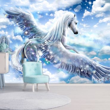 Αυτοκόλλητη φωτοταπετσαρία - Pegasus (Blue)