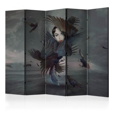 5-part divider - Covered in feathers II [Room Dividers]