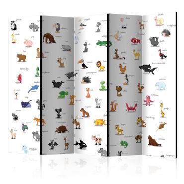 Διαχωριστικό με 5 τμήματα - animals (for children) II [Room Dividers]