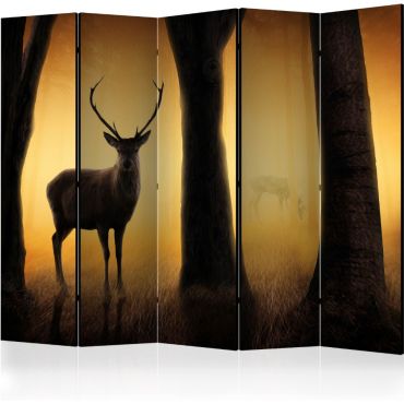 Διαχωριστικό με 5 τμήματα - Deer in his natural habitat II [Room Dividers]