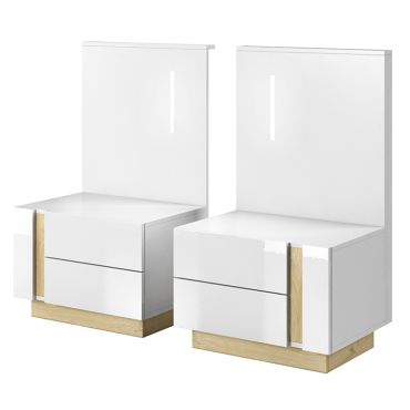 Set 2 Arcan bedside table