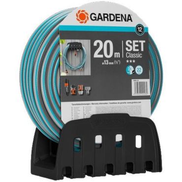 Λάστιχο Gardena Classic 20m 13mm σετ με συνδεσμους OGS και κρεμάστρα