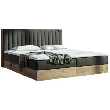 Upholstered bed Harmonica