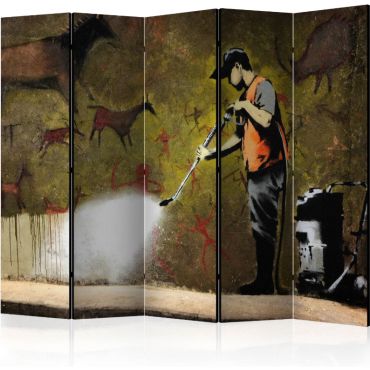 Διαχωριστικό με 5 τμήματα - Banksy - Cave Painting II [Room Dividers]