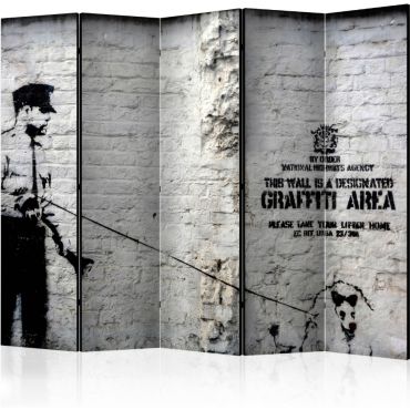Διαχωριστικό με 5 τμήματα - Banksy - Graffiti Area II [Room Dividers]